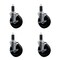 Service Caster 5'' Hard Rubber Swivel 1-1/4'' Expanding Stem Caster Set with Brake, 4PK SCC-EX20S514-HRS-TLB-114-4 - alternate 1